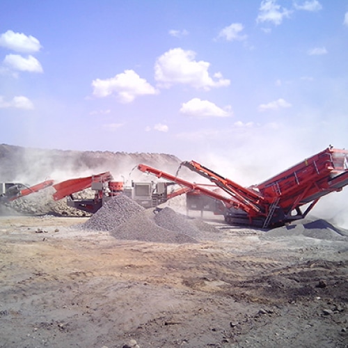 Pilot Crushtec Jaw Crushers and Sand Making machines working in Mozambique