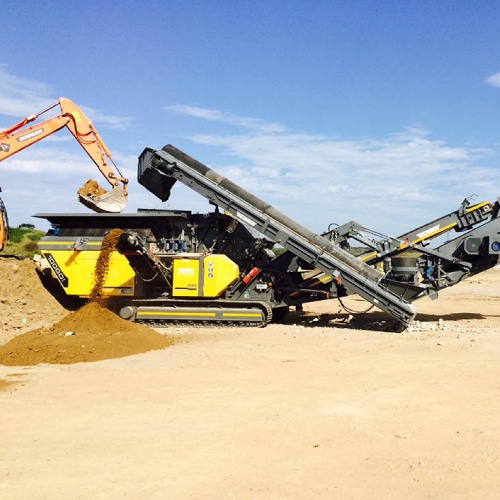 Rubble master mobile sand making plant