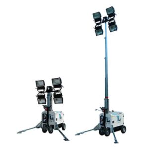 new models of Pilot Crushtec tower lights, folded and extended