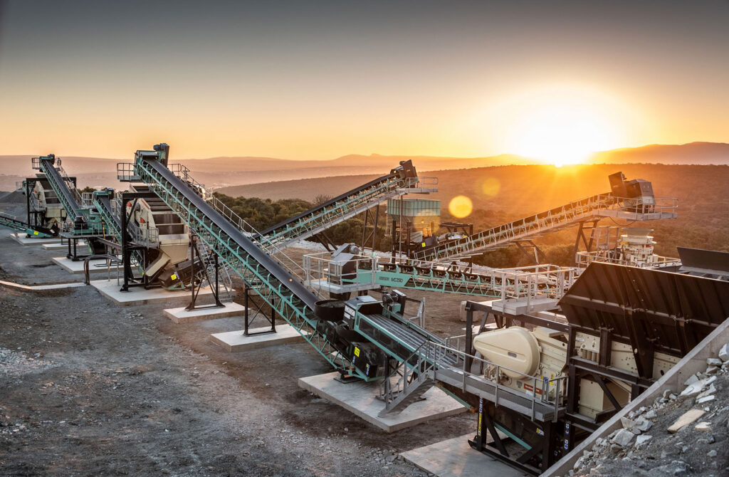 Modular processing plant with VSI and jaw crushers by Pilot Crushtec