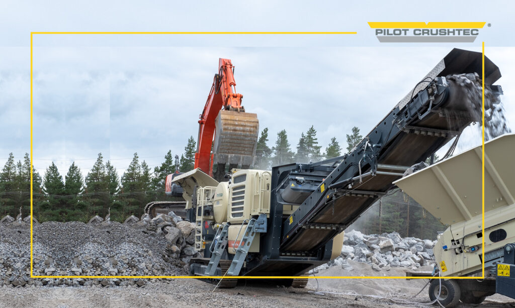 LT106 Mobile Jaw Crusher in action