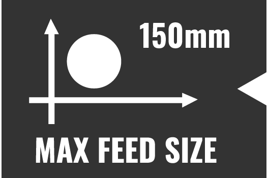 150mm feed size