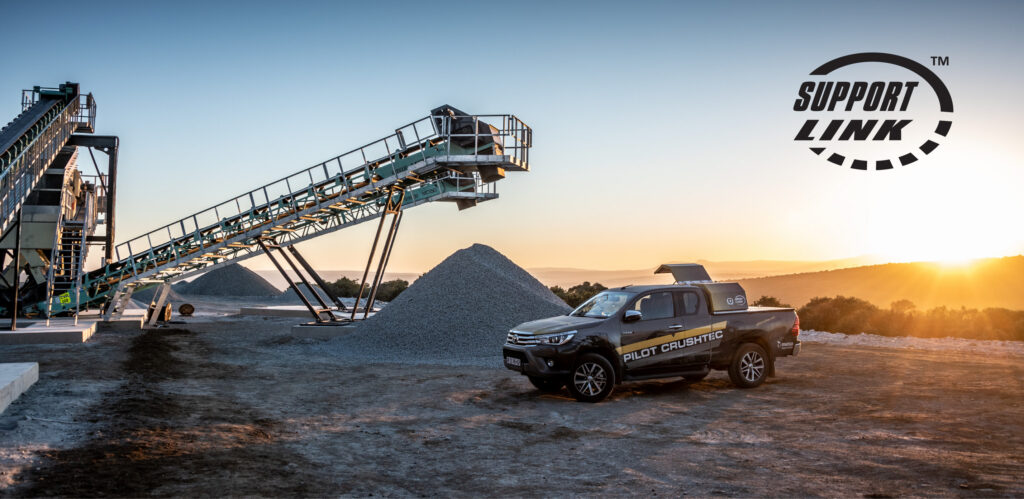 Pilot Crushtec mobile service vehicle providing crushing equipment breakdown support in South Africa