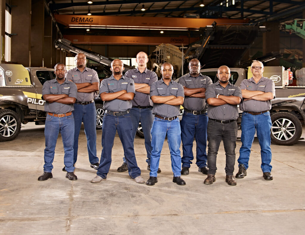 Pilot Crushtec mobile service vehicle providing crushing equipment breakdown support in South Africa