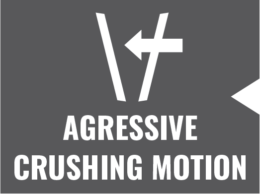 aggressive crushing motion icon
