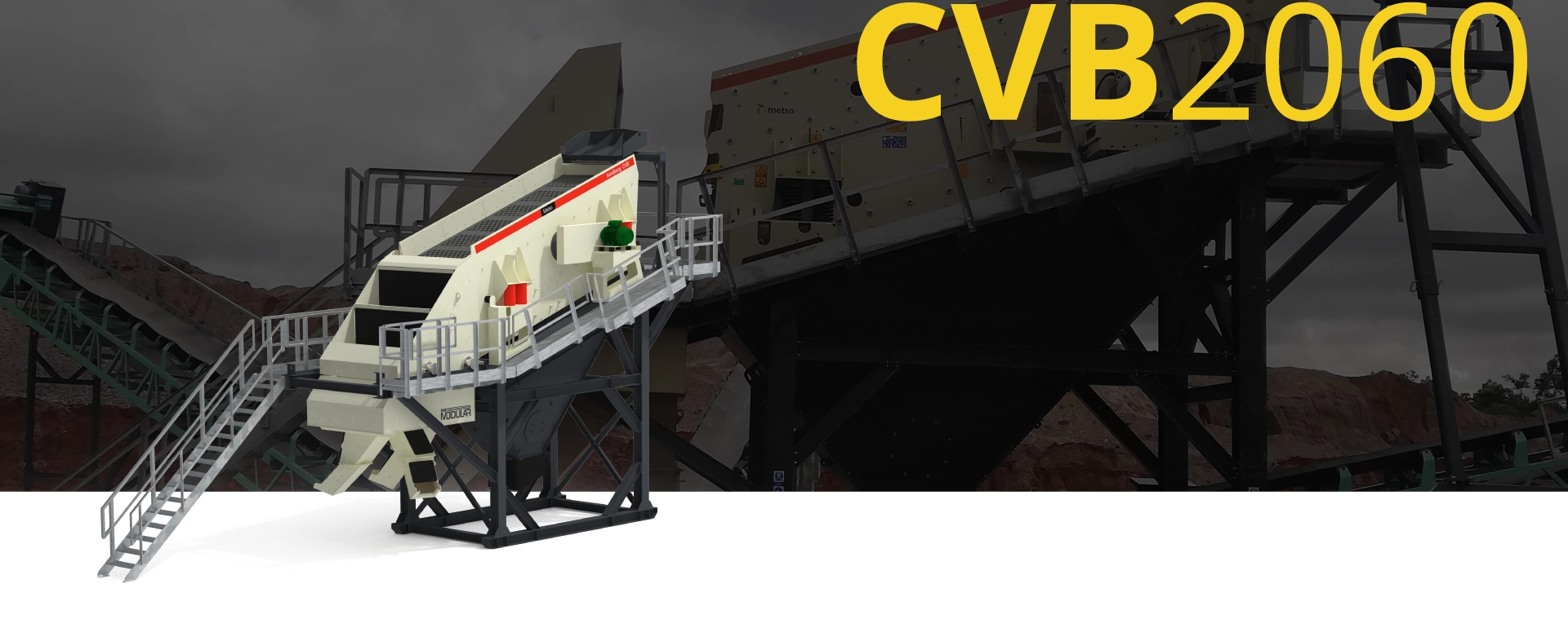 CVB2060 vibrating screen with access stairs